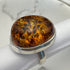 Bernstein Ring cognac oval in Sterling Silber 925