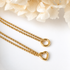 Charmkette mit Rundkarabiner, vergoldet