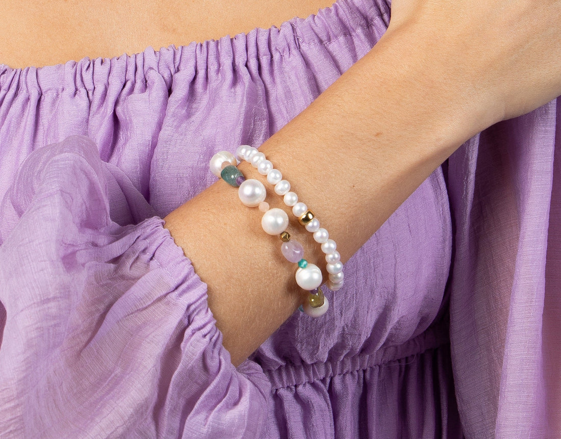 Heinzendorff Armband Süßwasserperle 6 mm – vergoldet