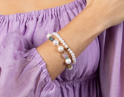 Heinzendorff Armband Süßwasserperle 6 mm – vergoldet