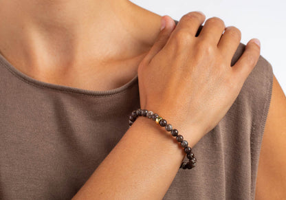 Heinzendorff Armband Jaspis 6 mm – vergoldet