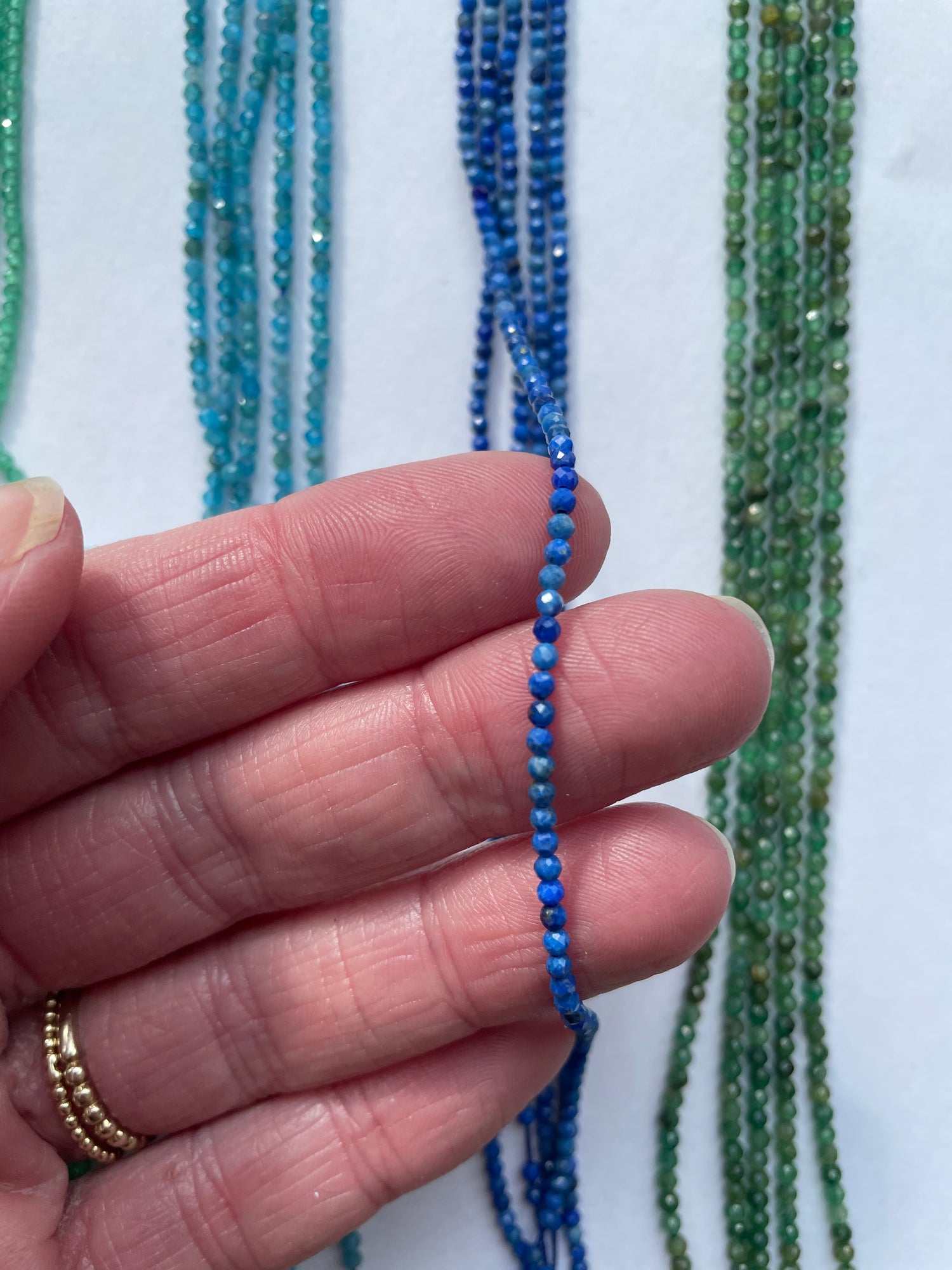 Set in Blau und Grün