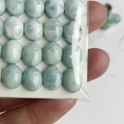 Larimar Cabochons oval 9 x 11 mm