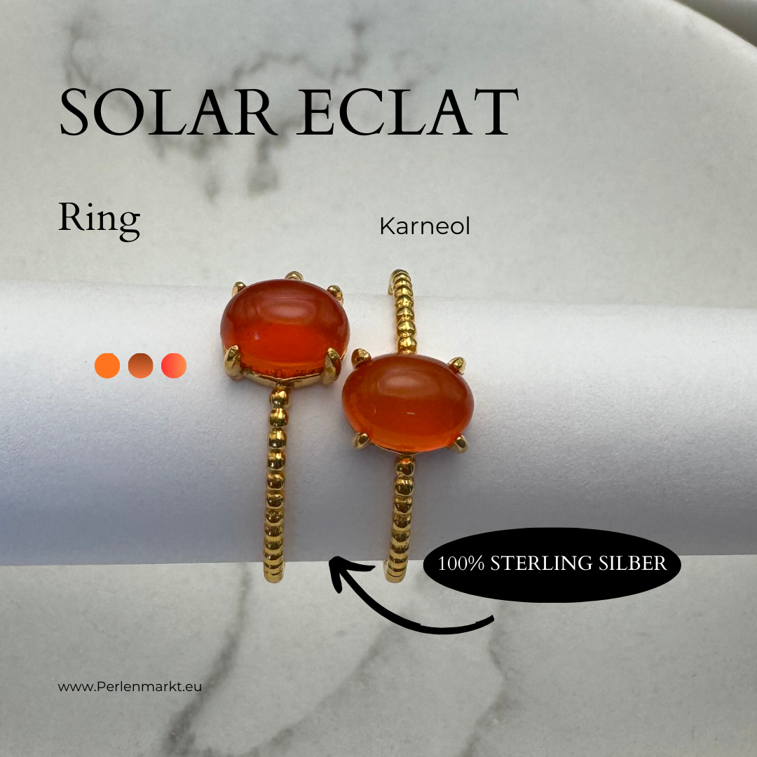 Solar Éclat feiner Ring mit Karneol