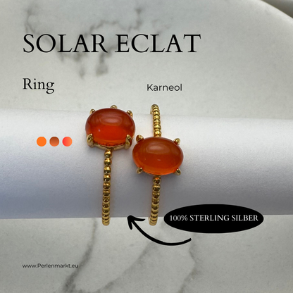 Solar Éclat feiner Ring mit Karneol