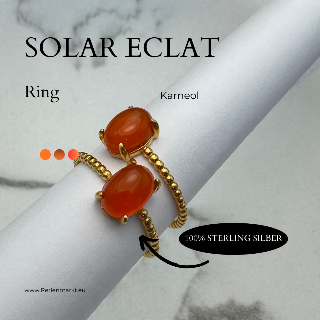 Solar Éclat feiner Ring mit Karneol