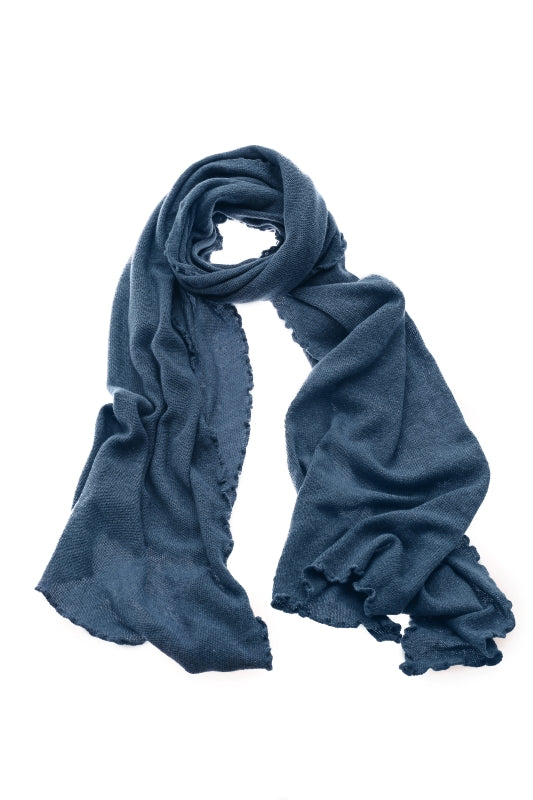 Eva Schreiber Strickschal Soraya in Jeansblau