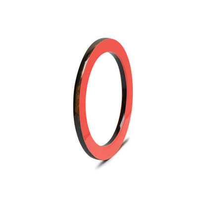 Flaches Korallen- und schwarzes Naturarmband