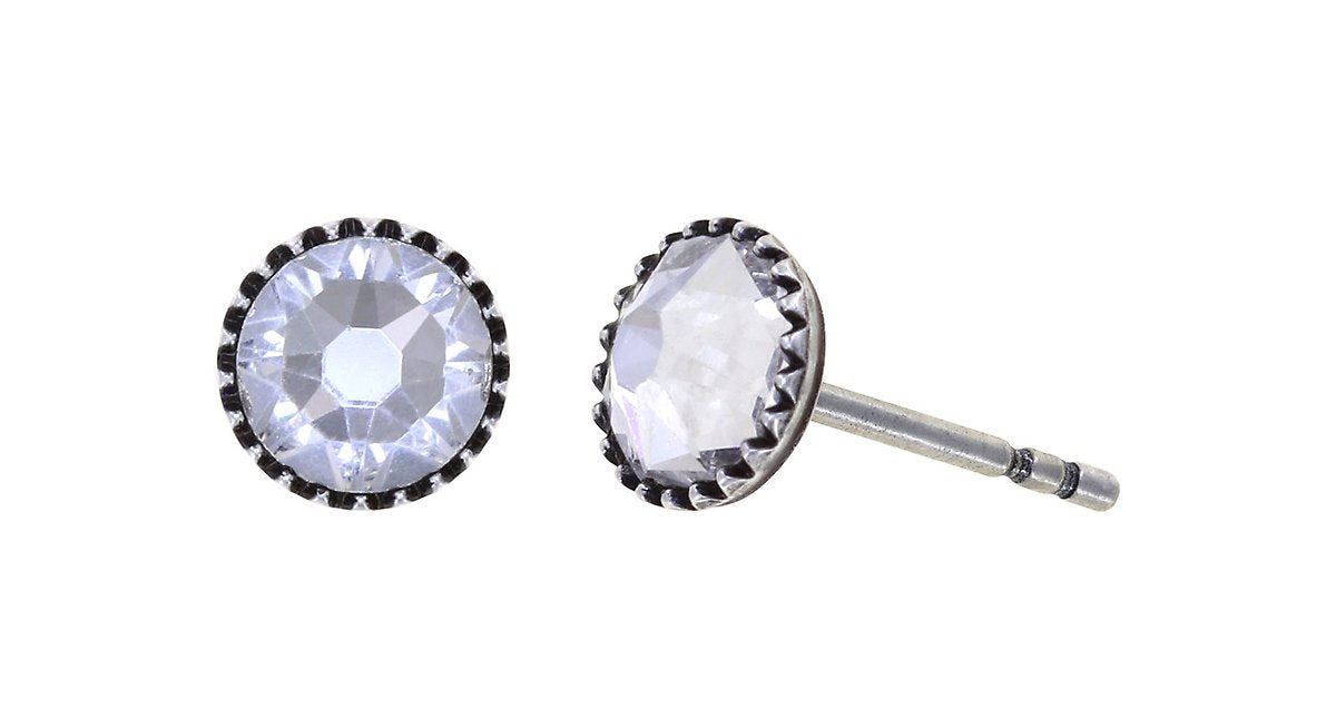 Konplott Black Jack Ohrstecker White Crystal – 0,50 cm