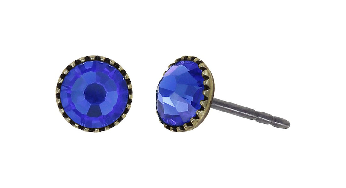 Konplott Black Jack Ohrstecker Blue Sapphire – 0,50 cm