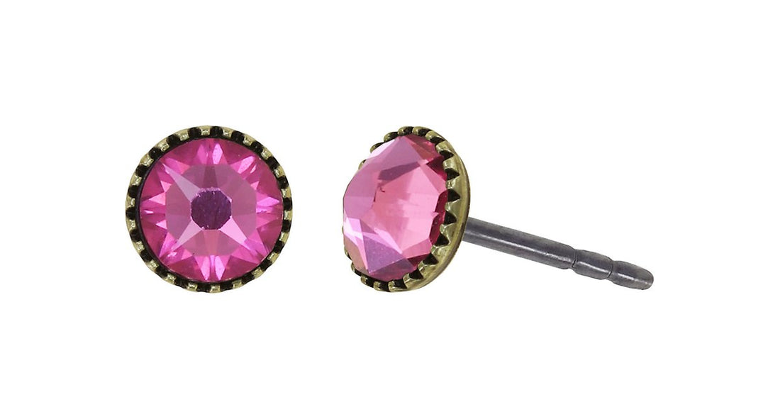Konplott Black Jack Ohrstecker Pink Rose – 0,50 cm