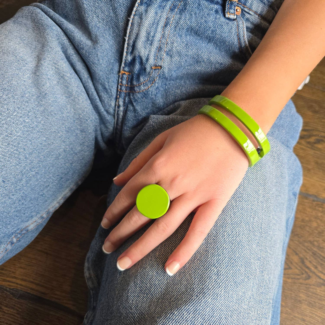 Grünes Horn Armreif Sommer Schmuck Muttertagsgeschenk