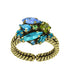 Konplott Abegail Ring Blau/Grün – kleiner Ringkopf