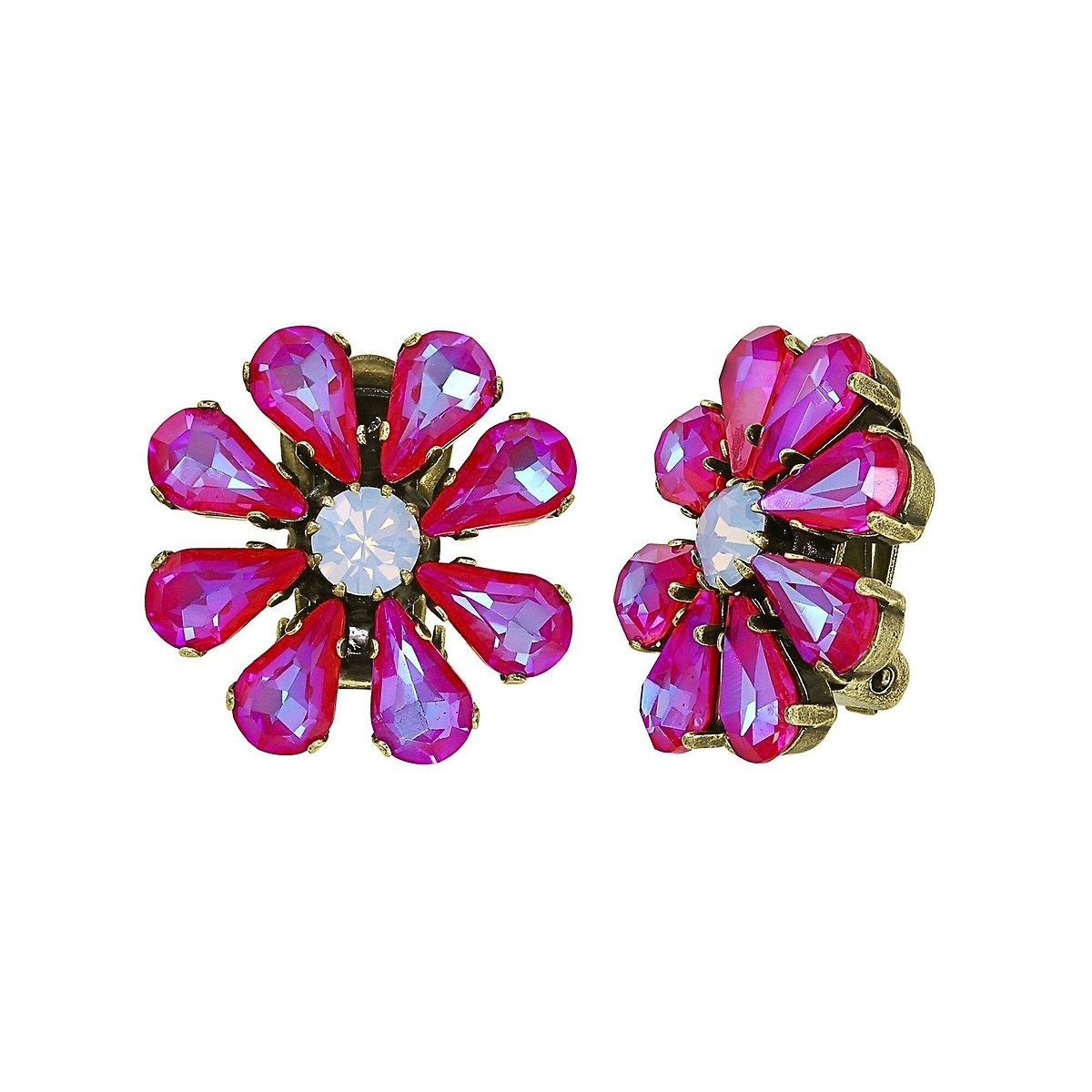 Konplott Twisted Blossom Ohrringe mit Clip Multi Größe L