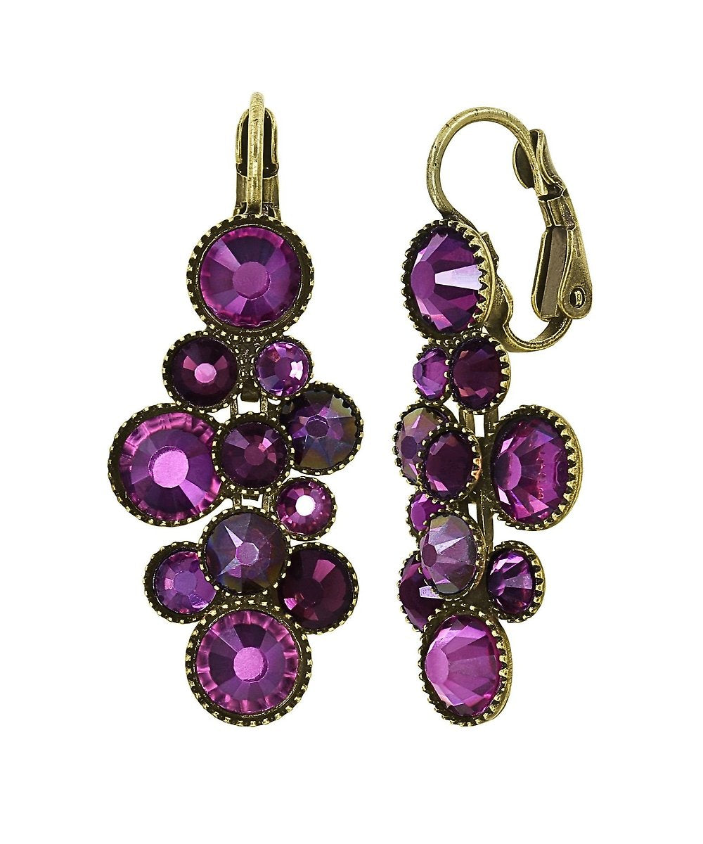 Konplott Water Cascade Ohrringe mit Brisur Lila
