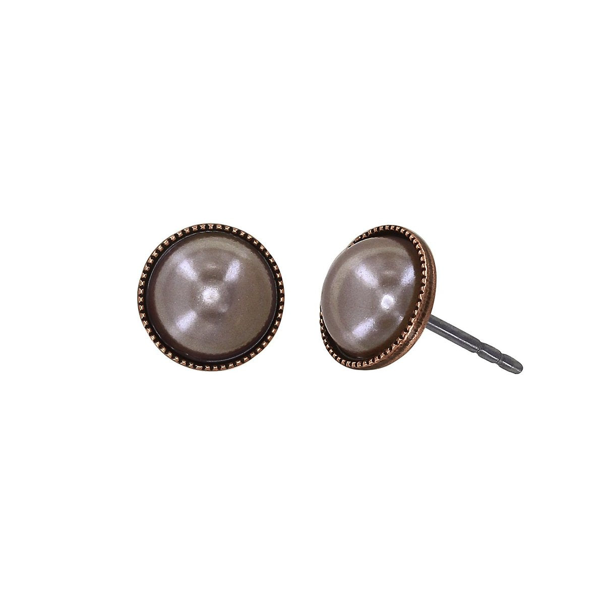 Konplott Bubble Cascade Ohrstecker Beige/Braun 7mm