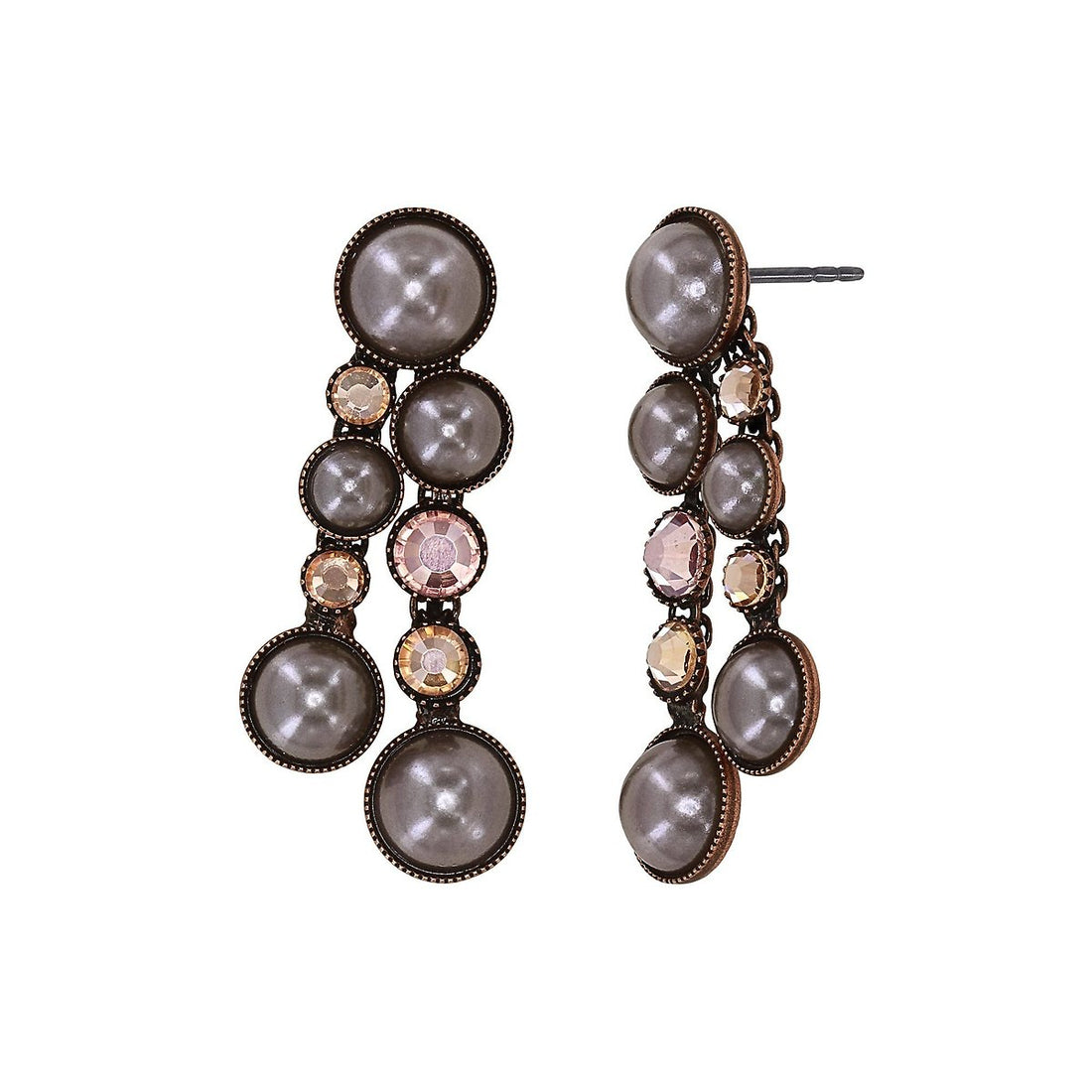 Konplott Bubble Cascade Ohrstecker baumelnd Beige/Braun