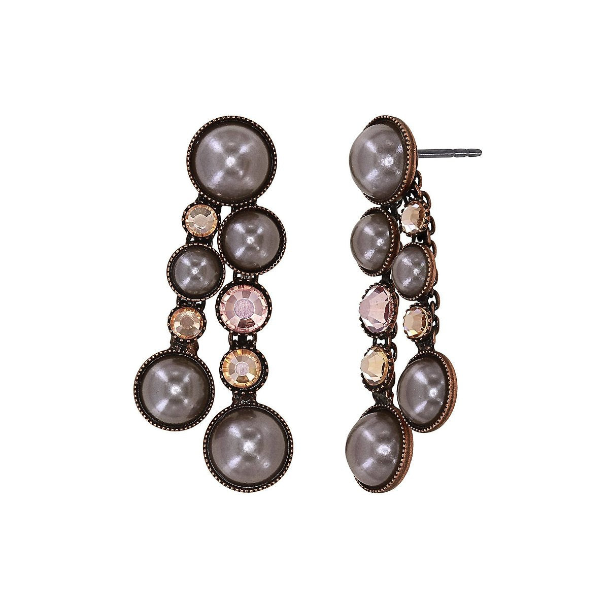 Konplott Bubble Cascade Ohrstecker baumelnd Beige/Braun