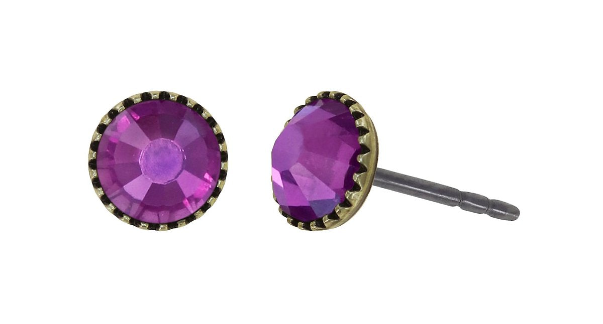 Konplott Black Jack Ohrstecker Plum Purple – 0,50 cm