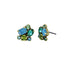 Konplott Abegail Ohrstecker Blau/Grün – 1,30 × 1,10 cm