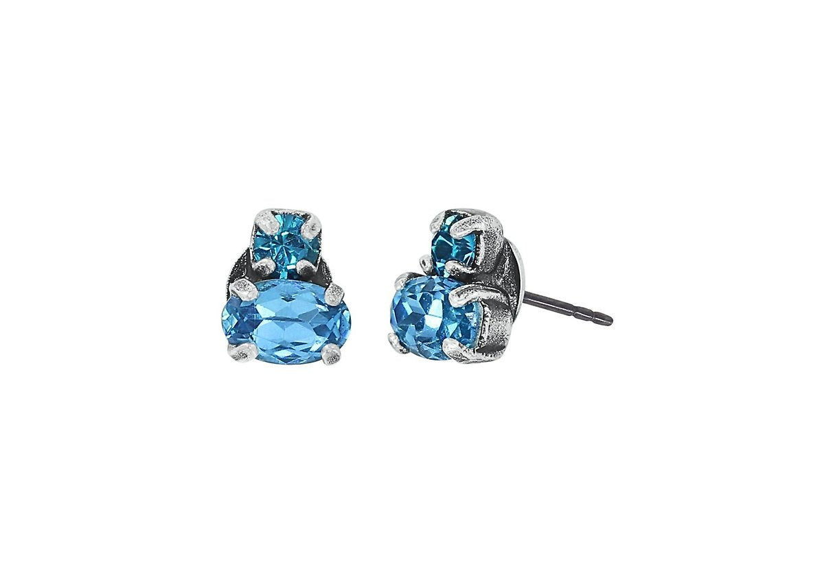 Konplott Daily Desire Ohrstecker Multi – 0,80 × 0,60 cm, Blau/Grün