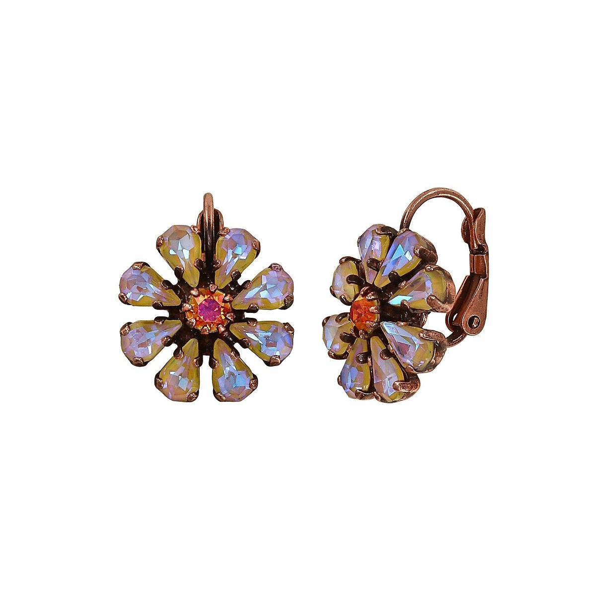 Konplott Twisted Blossom Ohrringe mit Brisur Pink/Gelb Größe S