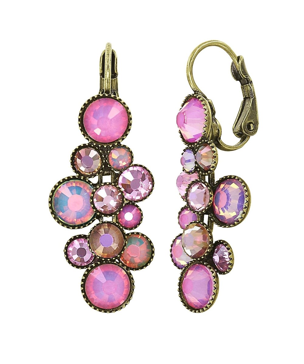 Konplott Water Cascade Ohrringe mit Brisur Pink