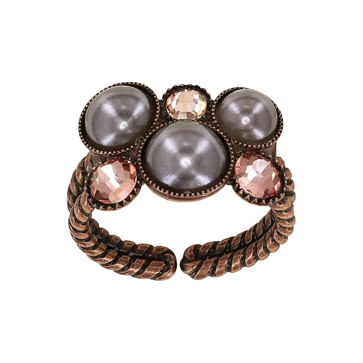 Konplott Bubble Cascade Ring Beige/Braun