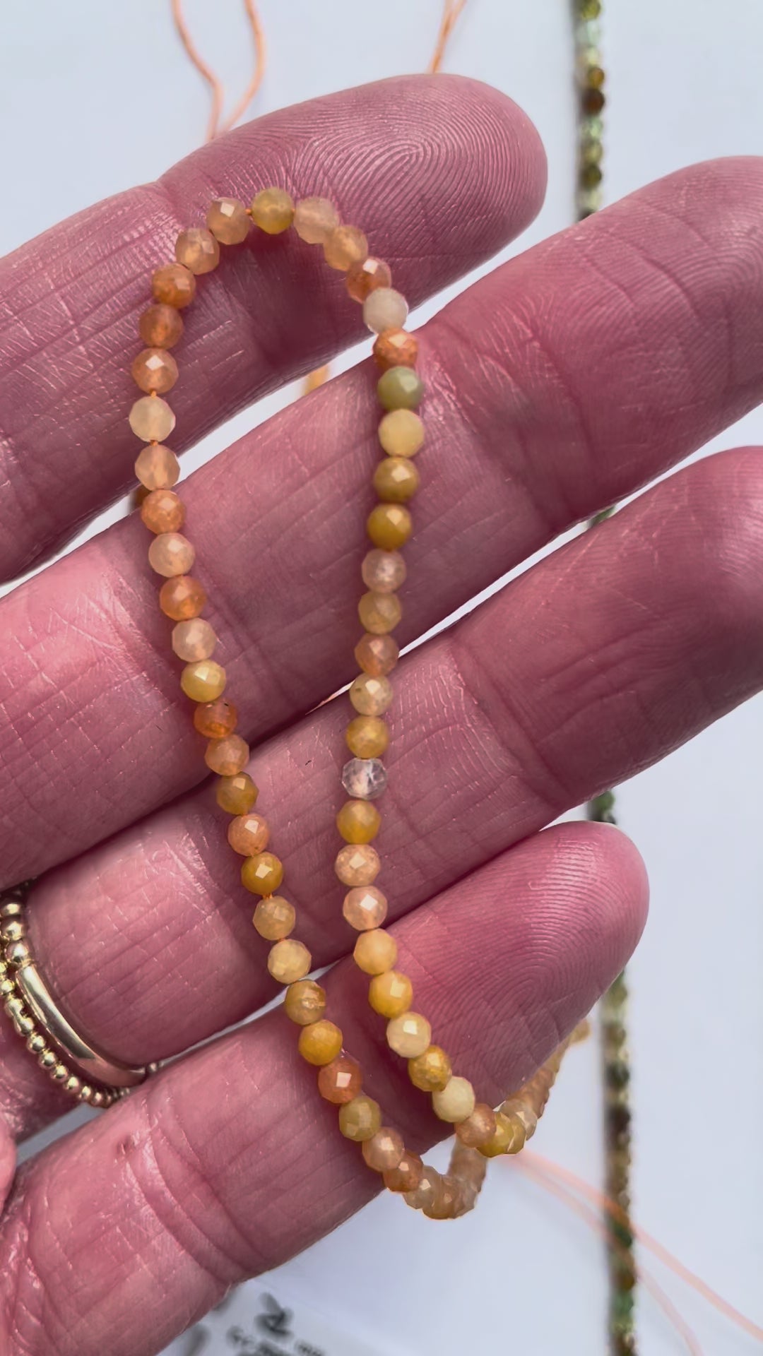 Set in Grün und Orange