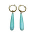 Stones in Style Creolen mit langem Amazonit-Tropfen, Silber 925 vergoldet