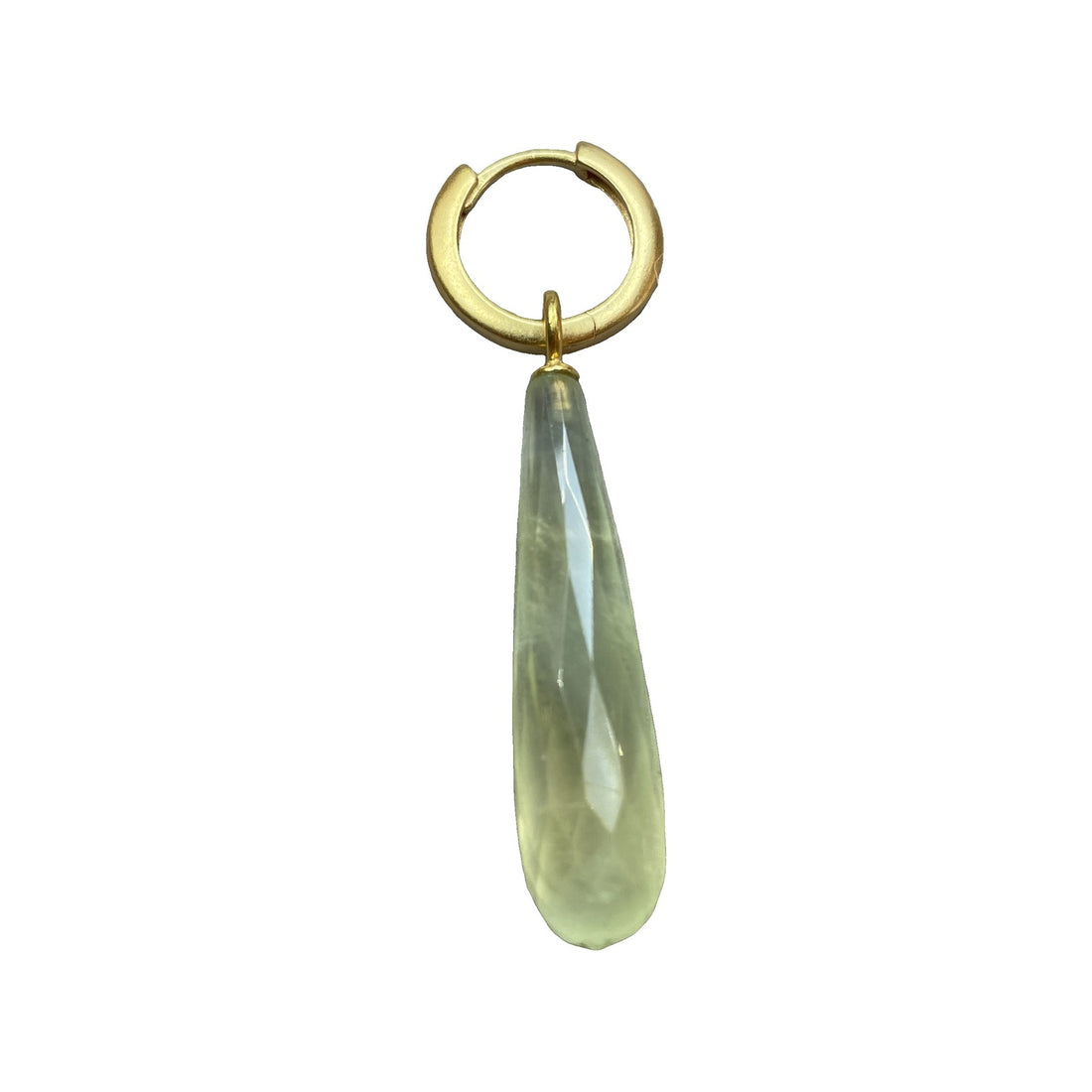 Stones in Style Creole mit langem Prehnit-Tropfen, Einzelansicht