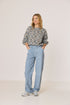 INDI&COLD Pullover in Melange mit Mohair und Alpaka in Blau