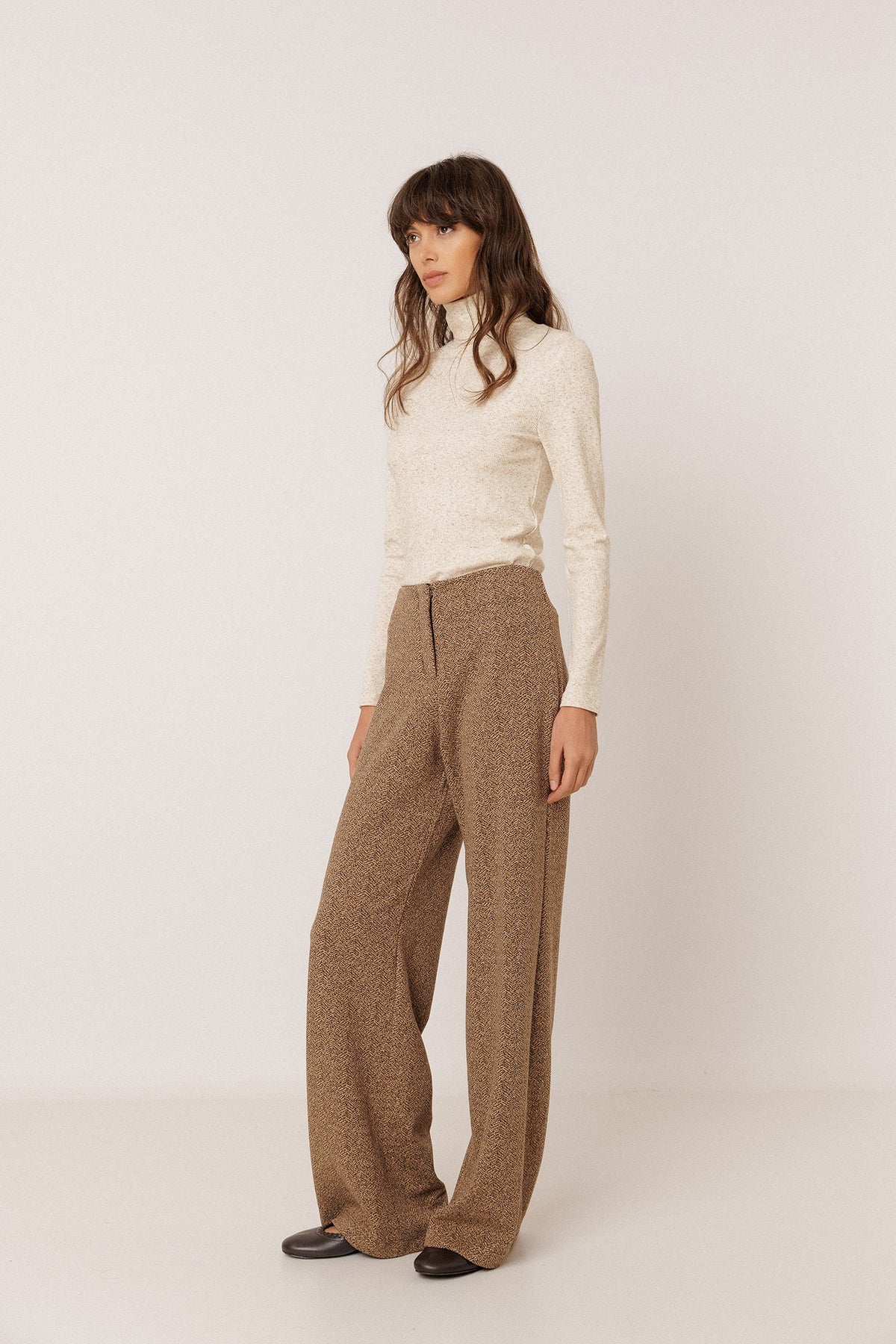 INDI&amp;COLD Jacquard-Hose Tim in Schokobraun