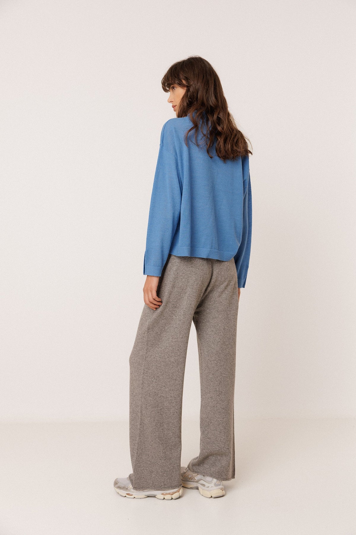 INDI&amp;COLD Strickhose mit Kaschmir in Grau meliert