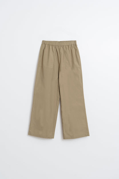 INDI&amp;COLD Popeline-Hose Mateo in Taupe